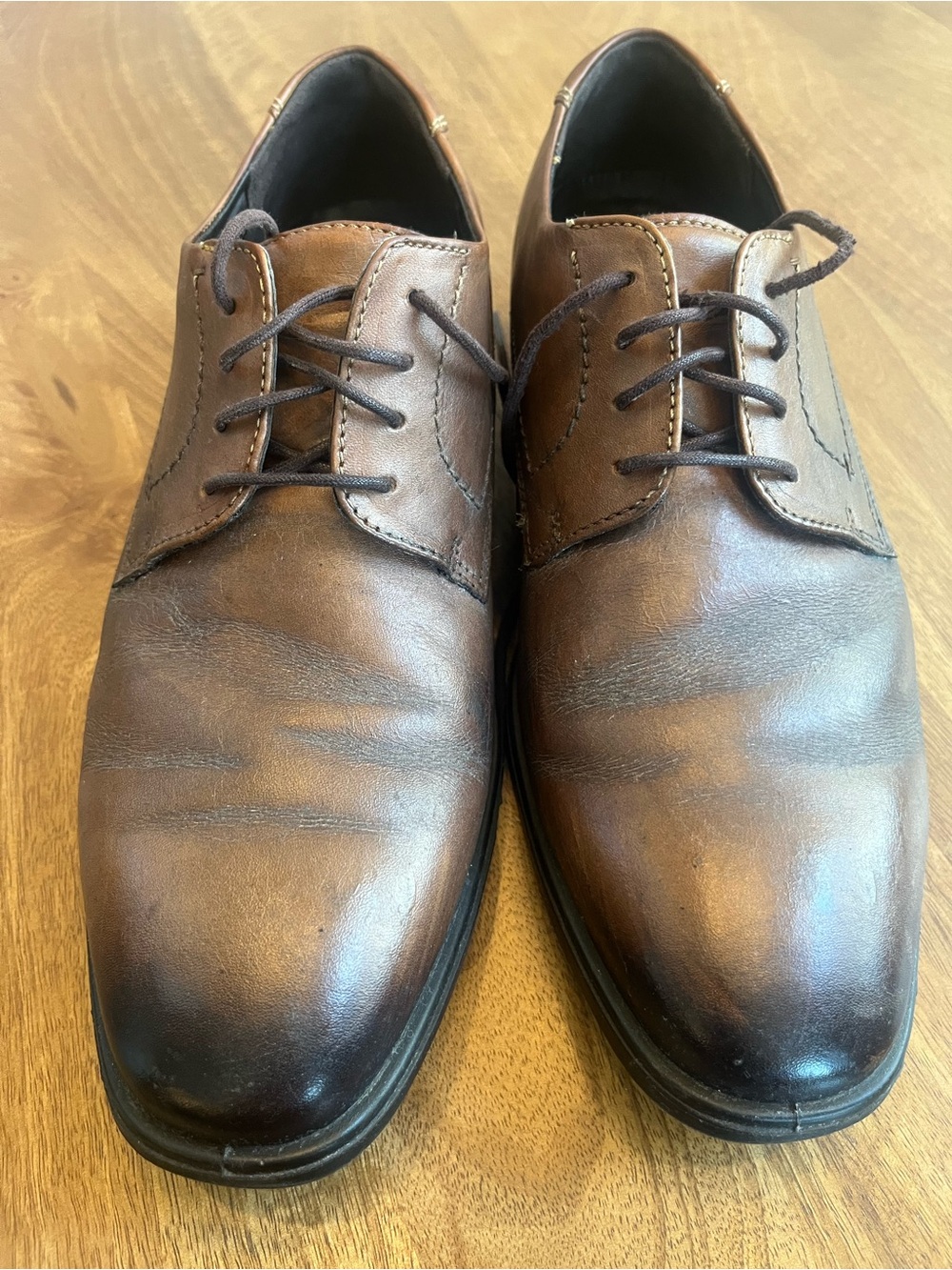 ECCO Melbourne Brown Leather Derby Comfort Oxford Shoes Men’s 9